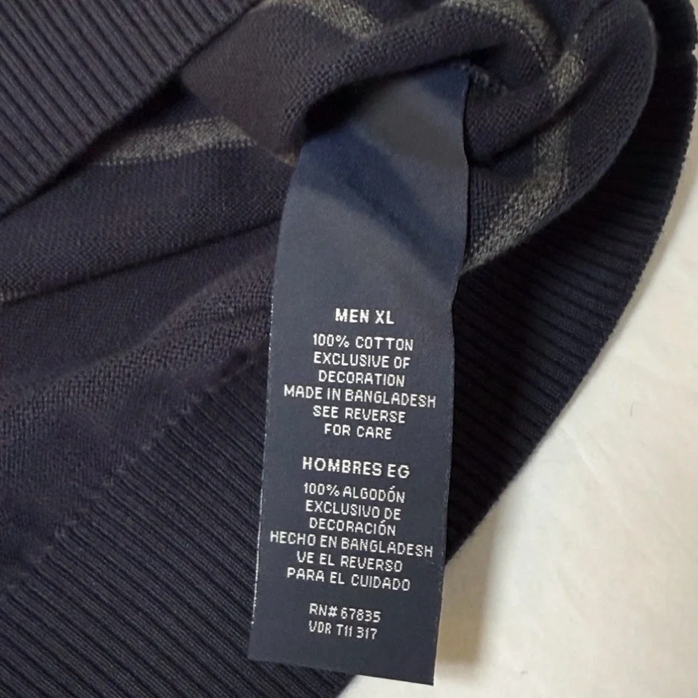 Nautica Men's XL Quarter Zip Sweater Navy Long Sleeves Mock Neck Pull Over Top - Picture 7 of 8